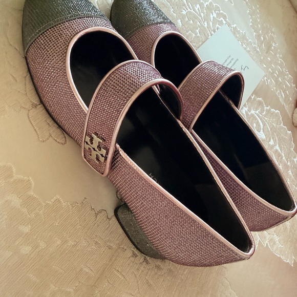 Tory Burch Pink and Gray Loafers - Picture 2 of 8
